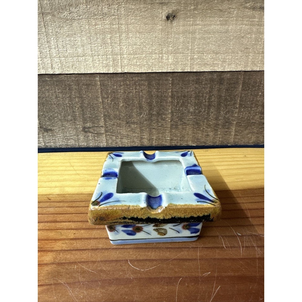 Vintage EL PALOMAR Mexican Ceramic Pottery Hand Crafted Ashtray 3.25”